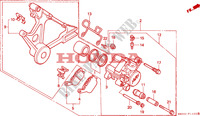 ETRIER DE FREIN ARRIERE (CB750F2) pour Honda SEVEN FIFTY 750 34HP de 1995