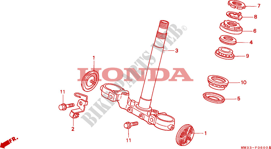 TE DE FOURCHE pour Honda SEVEN FIFTY 750 de 1994