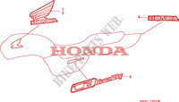 AUTOCOLLANTS pour Honda CB SEVEN FIFTY 750 de 2001