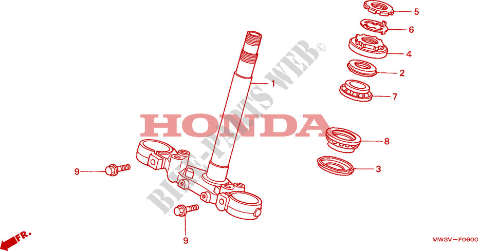 TE DE FOURCHE pour Honda SEVEN FIFTY 750 de 1999