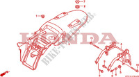 GARDE BOUE ARRIERE pour Honda DOMINATOR 650 27HP de 1992
