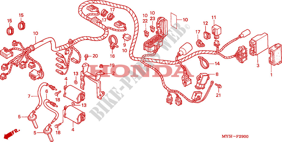 FAISCEAU DES FILS pour Honda CB 500 de 2002