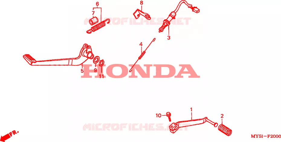 PEDALE Honda MOTO 500 CB 2002  CB500S2