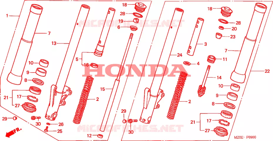 FOURCHE Honda MOTO 1500 GOLD-WING 2003  GL1500CD3