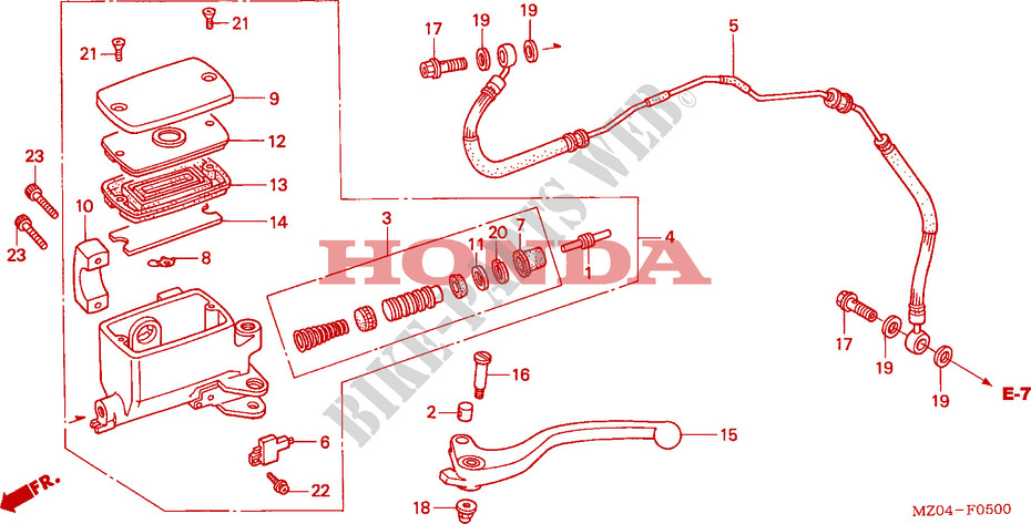MAITRE CYLINDRE pour Honda VALKYRIE 1500 F6C de 2002