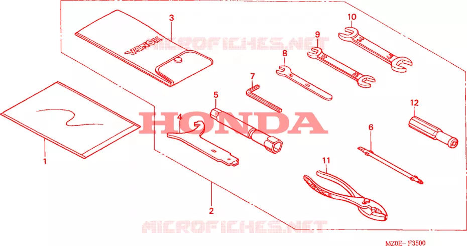 OUTIL Honda MOTO 1500 GOLD-WING 2003  GL1500CD3