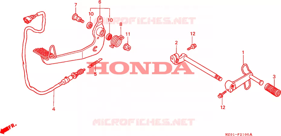 PEDALE Honda MOTO 1500 GOLD-WING 2003  GL1500C3