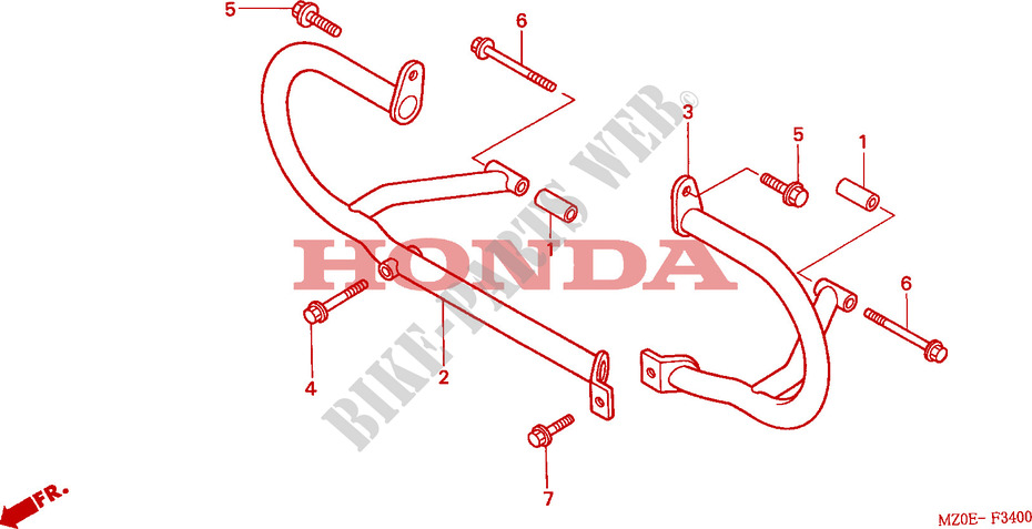 PROTECTION DE MOTEUR pour Honda 1500 F6C de 2002