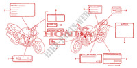 ETIQUETTE DE PRECAUTIONS pour Honda BIG ONE 1000 de 1996