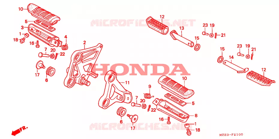 REPOSE PIED Honda MOTO 1000 CBR 1997  CBR1000FV