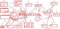 ETIQUETTE DE PRECAUTIONS(1) pour Honda GL 1500 GOLD WING ASPENCADE de 1993