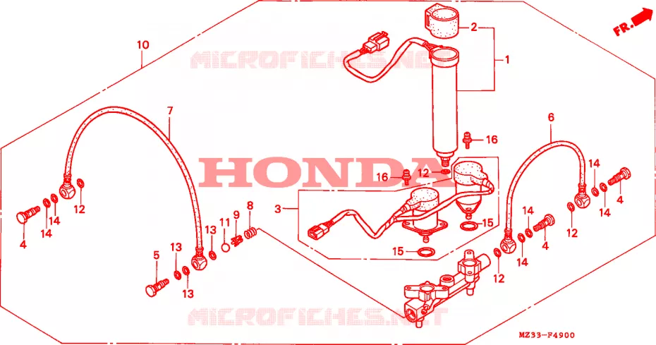 DISTRIBUTEUR D'AIR Honda MOTO 1500 GOLD-WING 1993  GL1500AP