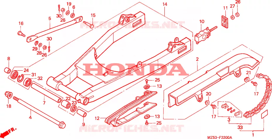 BRAS OSCILLANT Honda MOTO 750 VF 1995  VF750CS
