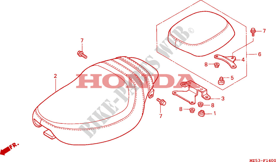 SELLE pour Honda SHADOW 750 de 1996