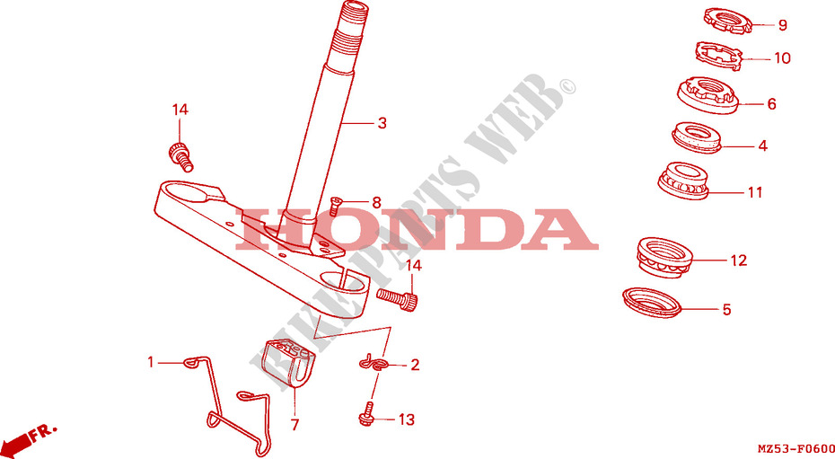 TE DE FOURCHE pour Honda SHADOW 750 34HP de 1996