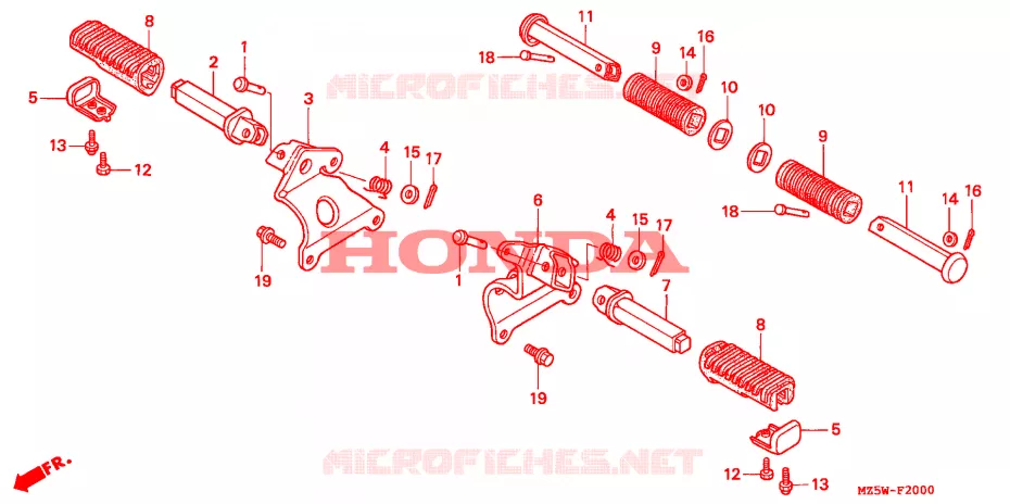 REPOSE PIED Honda MOTO 750 VF 1998  VF750CW