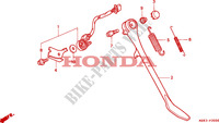 BEQUILLE pour Honda SHADOW 600 VLX DELUXE de 1995