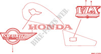 MARQUE(2) pour Honda VLX SHADOW 600 de 1994
