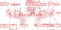 ETIQUETTE DE PRECAUTIONS pour Honda VLX SHADOW 600 de 1997