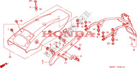 GARDE BOUE ARRIERE(2) pour Honda VLX SHADOW 600 2 TONE de 1999