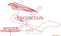 MARQUE(2) pour Honda SHADOW 600 VLX DELUXE de 1999