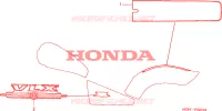 MARQUE(4) pour Honda VLX SHADOW 600 2 TONE de 1999