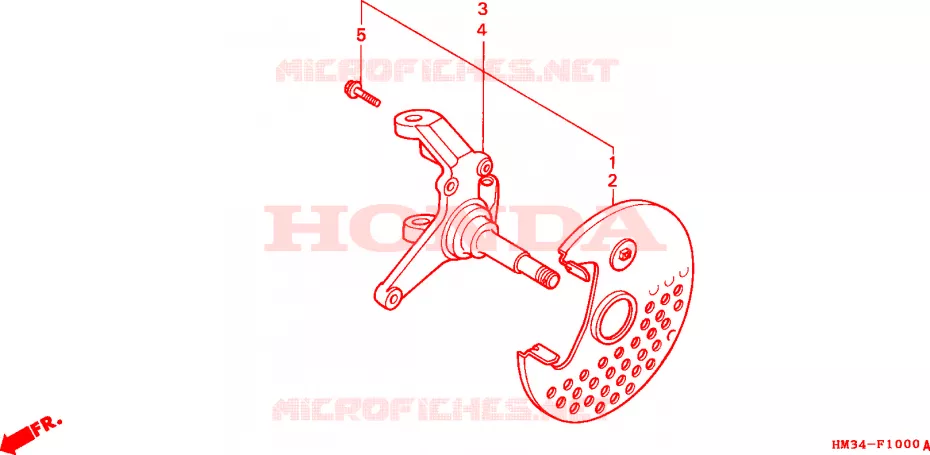 ARBRE DE ROUE  Honda ATV 300 FOURTRAX 2000  TRX300EXY