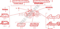 AUTOCOLLANTS pour Honda TRX 300 FOURTRAX 4X44 de 1996