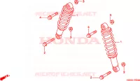 AMORTISSEUR AVANT pour Honda TRX 300 FOURTRAX 4X4 de 2000