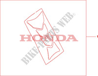 PROTECTION DE RESERVOIR HRC pour Honda CB 250 de 2005