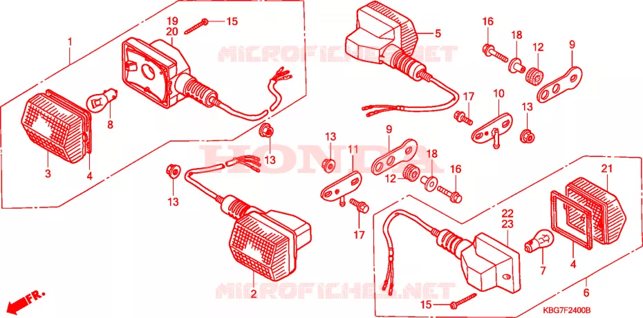 CLIGNOTANT Honda MOTO 250 CB 2004  CB2504