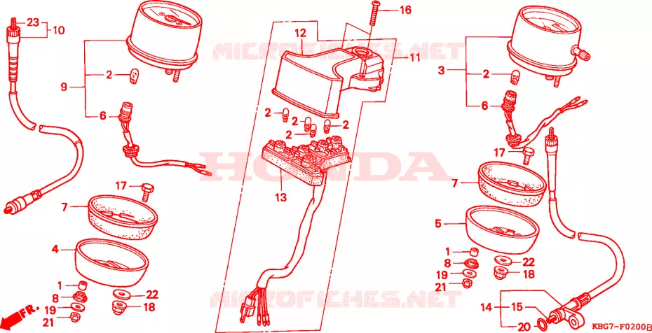 COMPTEUR Honda MOTO 250 CB 2004  CB2504