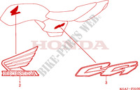 AUTOCOLLANTS pour Honda CG 125 de 2004