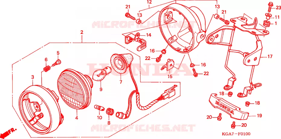 PHARE Honda MOTO 125 CG 2004  CG125ES4