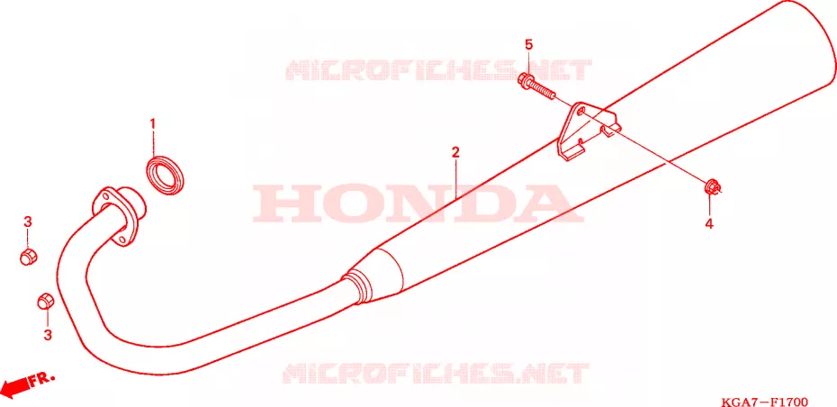SILENCIEUX D'ECHAPPEMENT Honda MOTO 125 CG 2004  CG125ES4