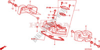 COUVRE CULASSE ARRIERE pour Honda 125 VARADERO DE LUXE de 2010