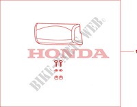 DOSSERET DE TOP CASE (LOW) pour Honda 125 VARADERO DE LUXE de 2009