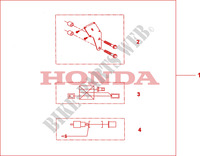 FIXATION   FAISCEAU POIGNEES CHAUFFANTES pour Honda 125 VARADERO DE LUXE de 2009