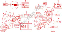 ETIQUETTE DE PRECAUTIONS(FES125A/B/AA/AB) pour Honda S WING 125 FES ABS de 2011