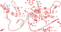 LEVIER DE GUIDON   CABLE   COMMODO pour Honda SH 125 R, REAR DRUM BRAKE, SPECIAL de 2008