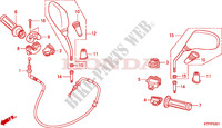 COMMODO   CABLE   RETROVISEUR (SH125/R/150/R) pour Honda SH 125 REAR DISK BRAKE AND TOP BOX de 2010