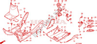 PLANCHER   REPOSE PIED pour Honda SH 125 FREIN ARRIERE A DISQUE ET TOP BOX de 2010