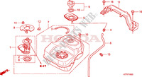 RESERVOIR A CARBURANT pour Honda SH 125 R, REAR DRUM BRAKE, TOP BOX de 2010