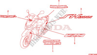 AUTOCOLLANTS pour Honda SH 300 ABS TOP BOX de 2010