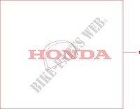 DOSSERET TOP CASE 35L pour Honda SH 300 SPORTY ABS SPECIAL 3ED de 2009