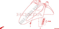 GARDE BOUE AVANT pour Honda SH 300 SPORTY ABS TOP BOX de 2010