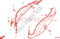CARENAGE ARRIERE pour Honda PS 125 INJECTION SPORTY de 2010