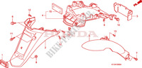GARDE BOUE ARRIERE pour Honda PS 125 INJECTION SPORTY de 2010