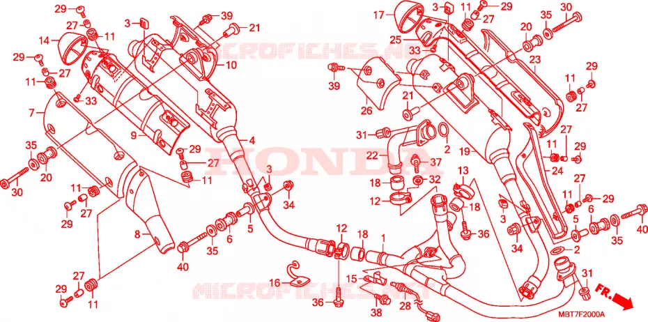SILENCIEUX D'ECHAPPEMENT Honda MOTO 1000 VARADERO 2009  XL1000VA9
