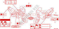 ETIQUETTE DE PRECAUTIONS(1) pour Honda XL 1000 VARADERO ABS BLANCHE de 2011